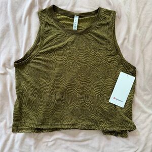 lululemon athletica Textured Olive Tank Top
